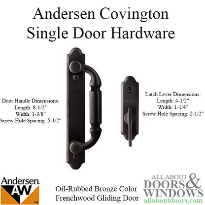 Andersen Frenchwood Gliding Door Trim Covington, 2 Panel Interior & Exterior - Oil Rubbed Bronze