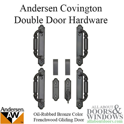 Andersen Frenchwood Gliding Door Trim Covington, 4 Panel Interior & Exterior - Oil Rubbed Bronze