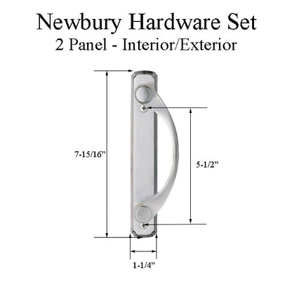Andersen Newbury 2 Panel Gliding Door Hardware Set - Satin Nickel