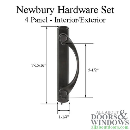 Andersen Newbury 4 Panel Gliding Door Hardware Set - Oil Rubbed Bronze