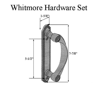 Andersen Whitmore 4-Panel Gliding Door Interior/Exterior Trim Hardware Set - Bright Brass