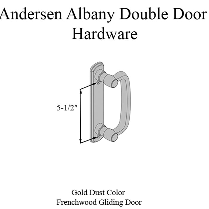 Andersen Frenchwood Gliding Door Trim Hardware, Albany, 4 Pa