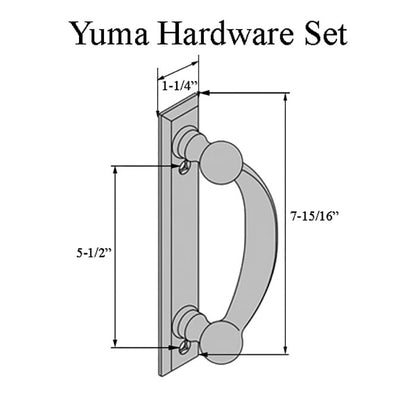 Andersen Yuma 4-Panel Gliding Door Interior/Exterior Trim Hardware Set - Distressed Bronze