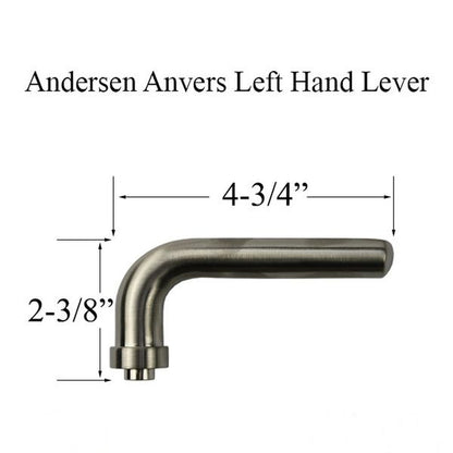 Andersen Anvers Handle, Left Hand - Satin Nickel
