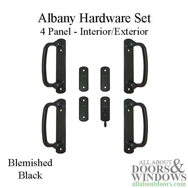 Blemished - Andersen Albany 4-Panel Gliding Door Interior/Exterior Trim Hardware - Black