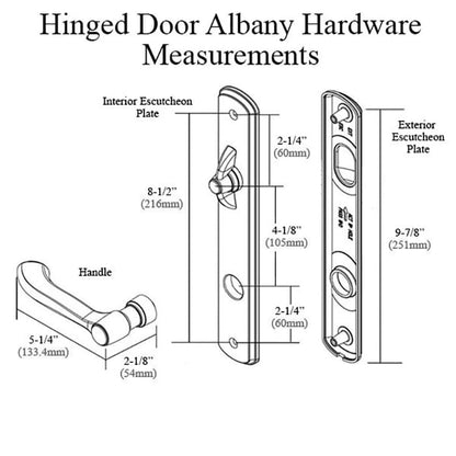 Blemished - Andersen Albany Active Single Hinged Door Hardware - Stone