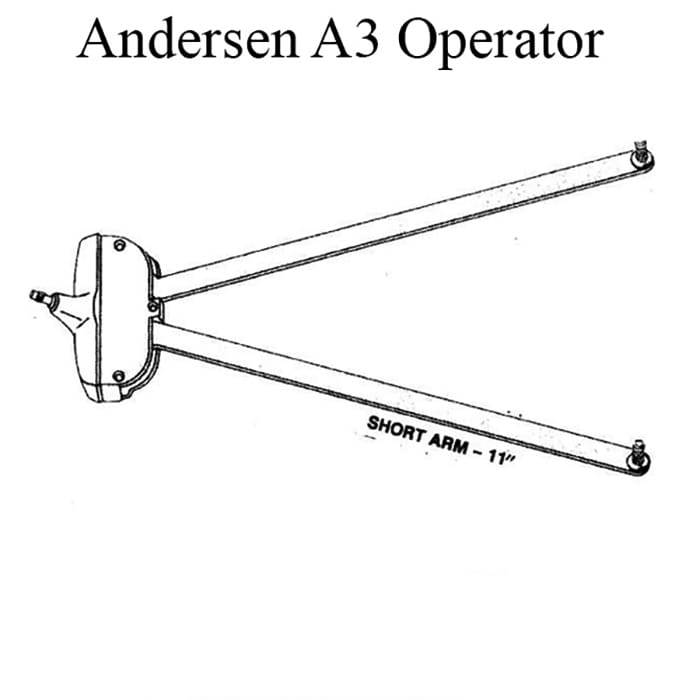 Andersen A3 Awning Operator - Silver Satin