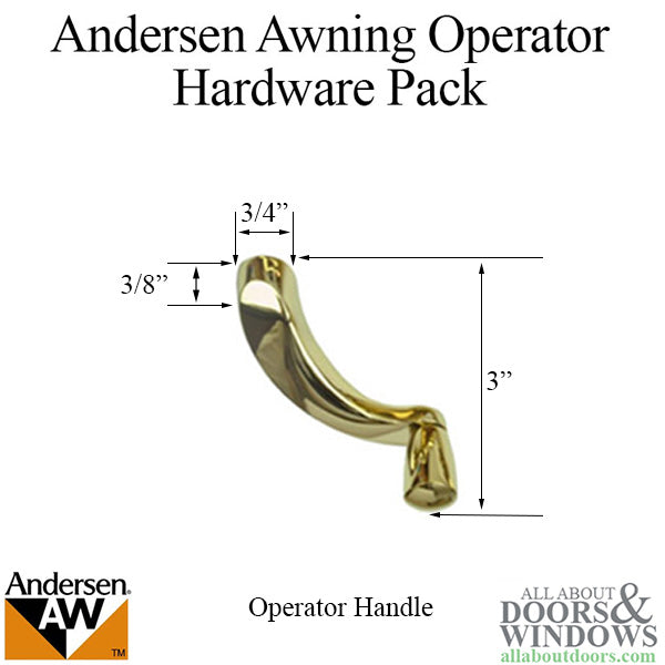 Andersen Awning Operator Hardware Pack, Estate Style