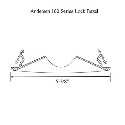 Andersen 100 Series Casement Lock Bezel - White