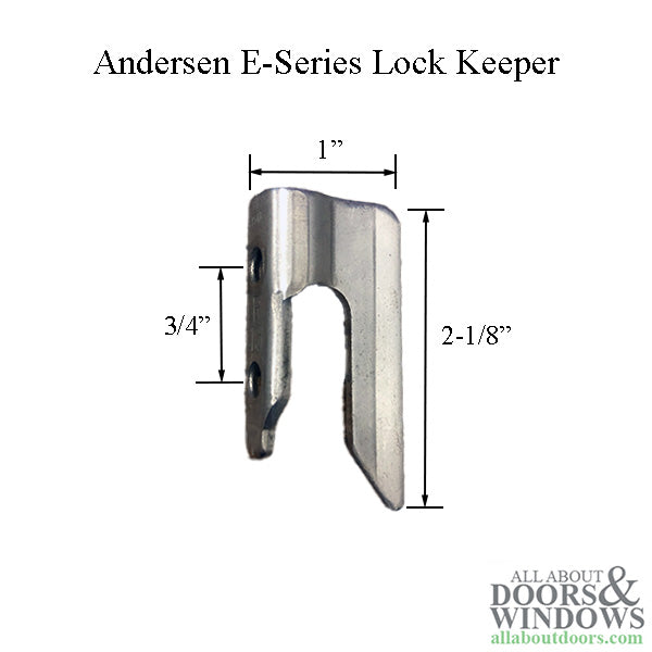 Andersen E-Series Casement Window Keeper, Right Hand - Stainless Steel