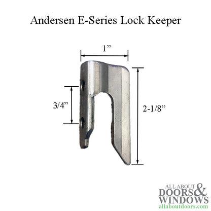 Andersen E-Series Casement Window Keeper, Right Hand - Stainless Steel