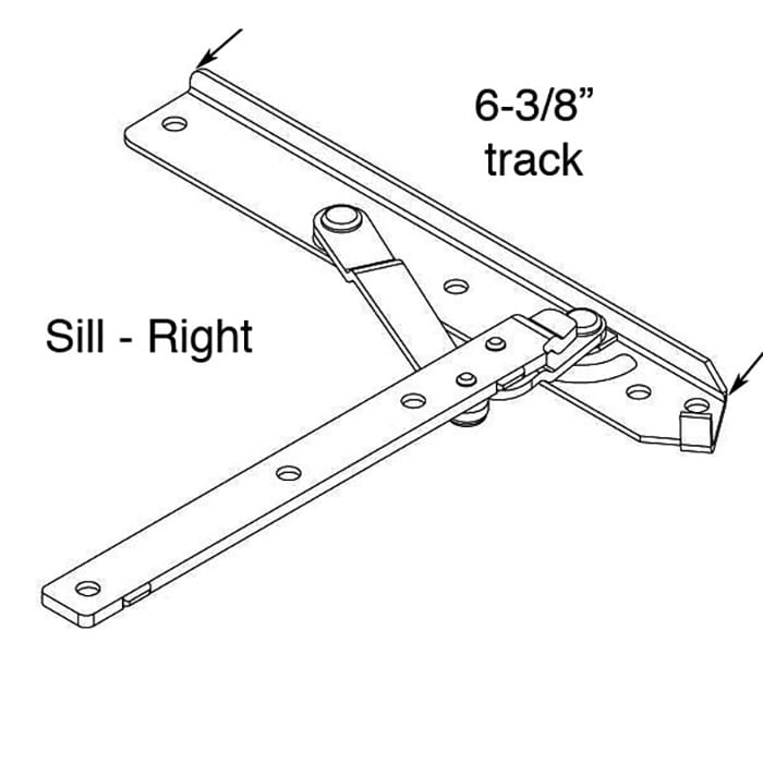 Hinge, Sill, Right 22 Inch Standard Andersen Casement Enhanced