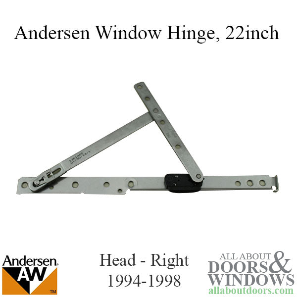 Andersen Enhanced Casement Straight Arm Head Hinge, Right Handed, 22 Inch