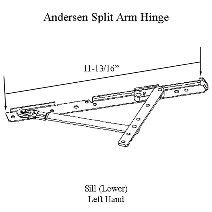 Andersen Casement Left Split Arm Sill Hinge 1998 - Present