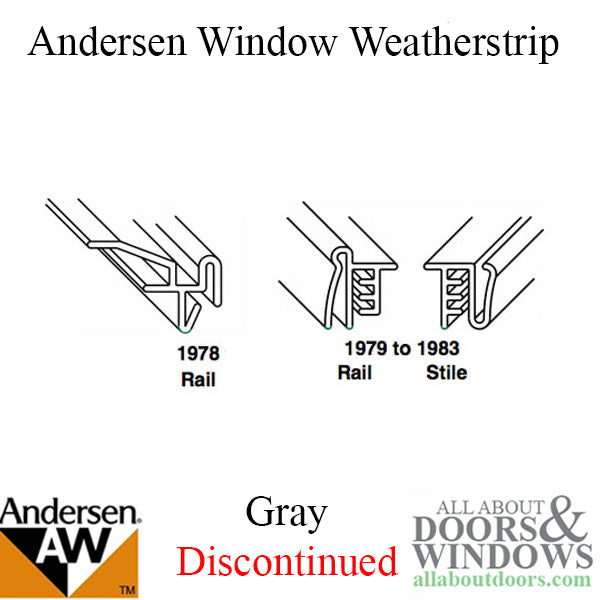 Andersen Window Weatherstrip Bulb/Stile/Left and Right, PSC