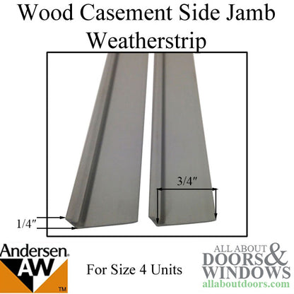 Andersen Side Jamb Weatherstrip - Size 4