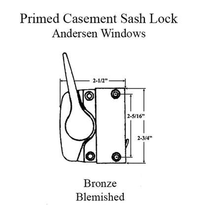 Blemished - Andersen Left Hand Primed Casement Sash Lock