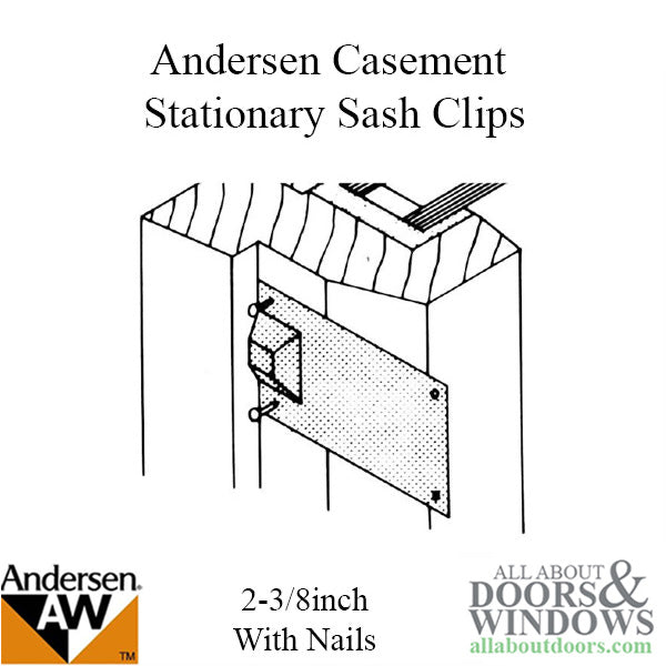 Andersen Primed Casement Windows, Sash Clips - Stationary -