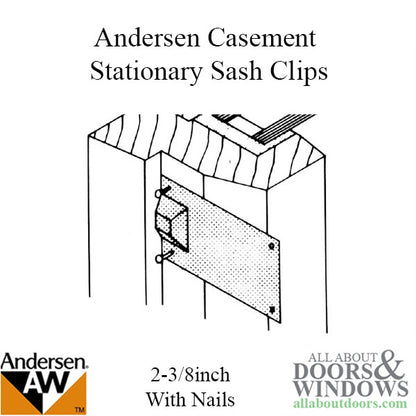 Andersen Primed Casement Windows, Sash Clips - Stationary -