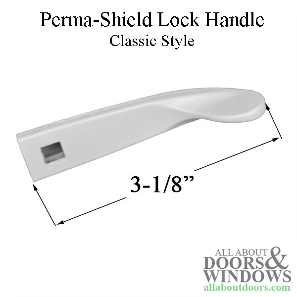 Andersen Perma-Shield Lock Handle, Classic Style - White