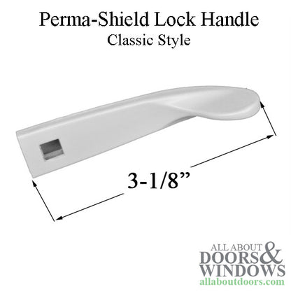 Andersen Perma-Shield Lock Handle, Classic Style - White
