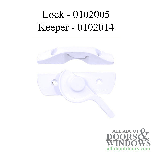 Andersen Screw Pack for Sash Lock & Keeper - White