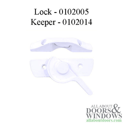 Andersen Screw Pack for Sash Lock & Keeper - White