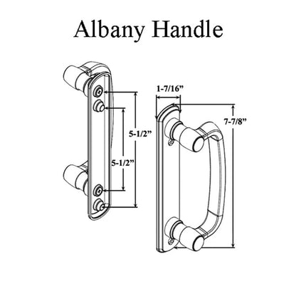 Andersen Gliding Door Albany Handle, Left Interior/Right Exterior - Black