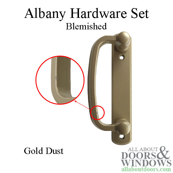 Blemished - Andersen Albany 2-Panel Gliding Door Trim Hardware Set - Gold Dust