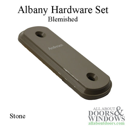 Blemished - Andersen Albany 2-Panel Gliding Door Interior/Exterior Trim Hardware Set - Stone