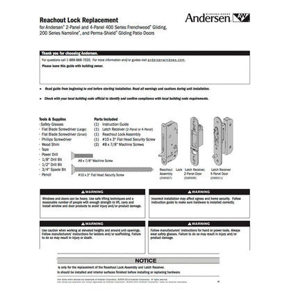 Andersen A-Series Gliding Door Multipoint Lock
