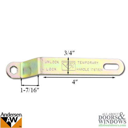Andersen Gliding Window Temporary Lock Handle