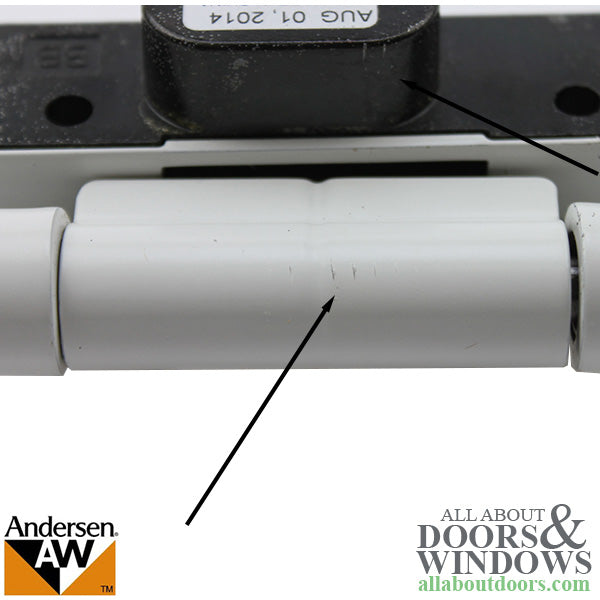 Blemished 1 Hinge Kit, 2005-Present Andersen FWH Left Hand Door - White