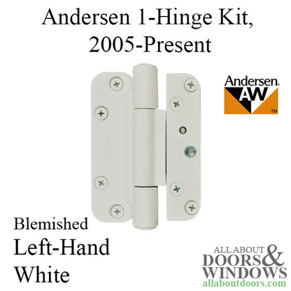 Blemished 1 Hinge Kit, 2005-Present Andersen FWH Left Hand Door - White