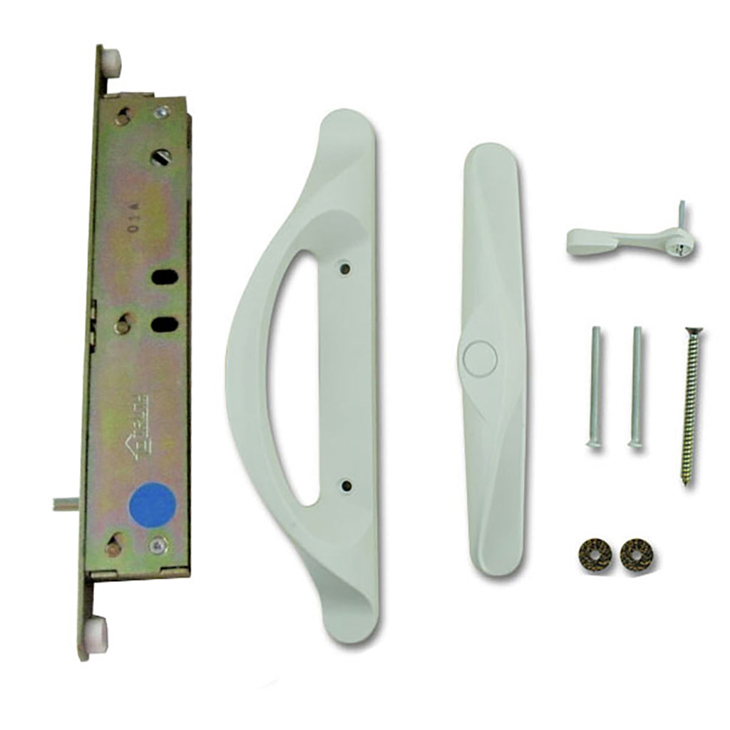 Andersen 100 series Tulsa handleset for Patio Gliding Door - White / White