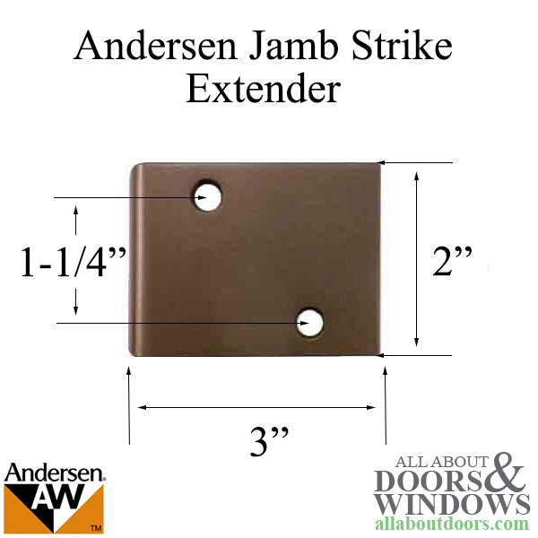 Andersen Jamb Strike Extender, 3" - Stone