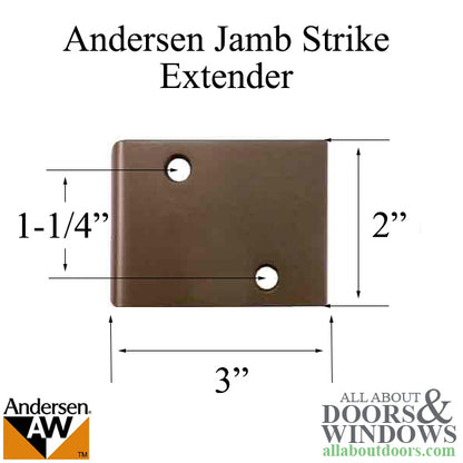 Andersen Jamb Strike Extender, 3" - Stone