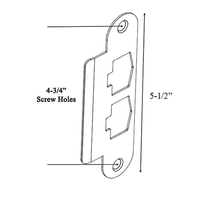 Andersen Latch & Deadbolt Strike Plate Cover, AS/SA Single D