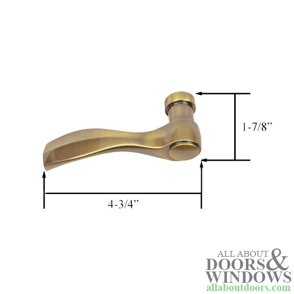 Andersen Newbury Handle, Left Hand - Antique Brass