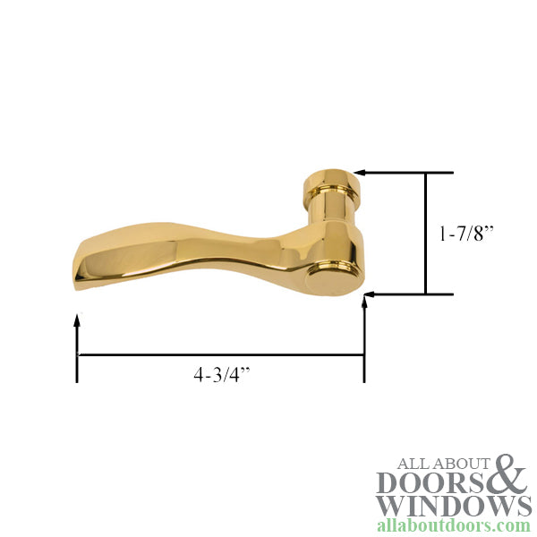 Andersen Newbury Handle, Left Hand - Bright Brass