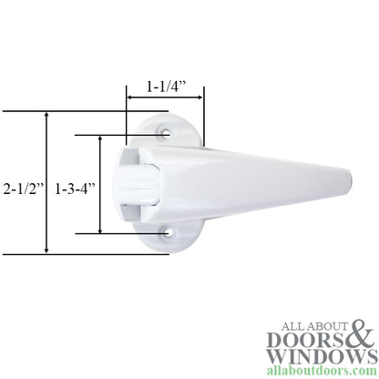 Inside handle latch, Andersen / Emco storm door - White