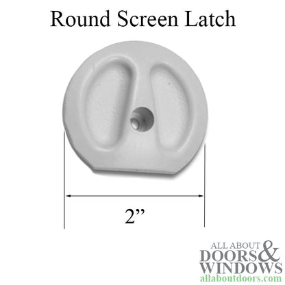 Andersen Round Screen Latch - White