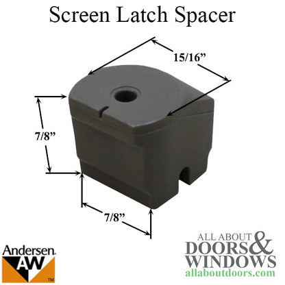 Andersen Screen Latch Spacer, Active Door - White