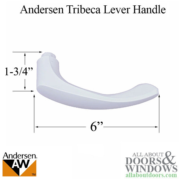Andersen Tribeca Lever Handle - Right Hand - White