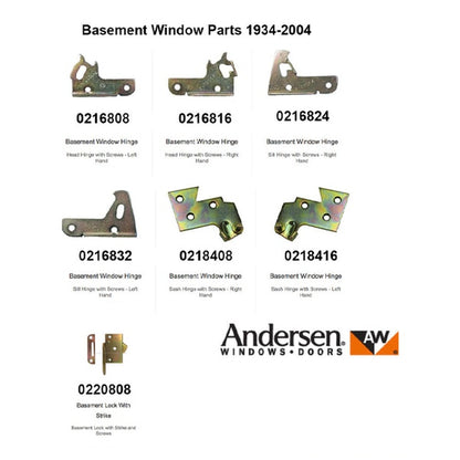 Sill Hinge - Right 7205-3, Andersen Basement/Utility Window