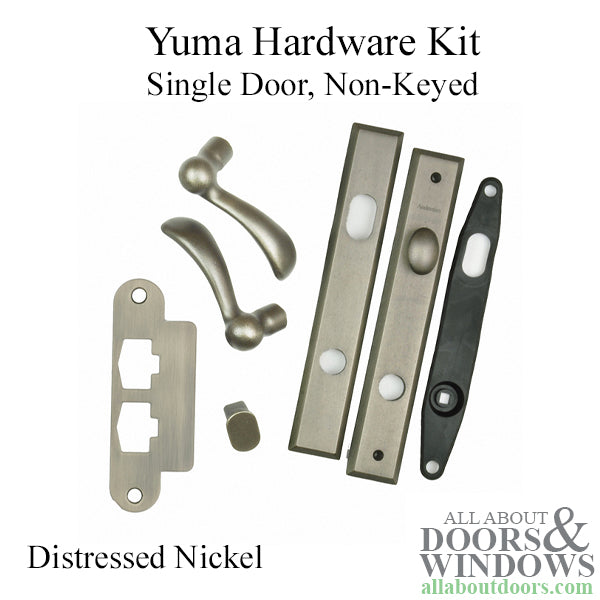 Andersen Yuma Single Door Hardware Kit - Active, Non-Keyed - Distressed Nickel