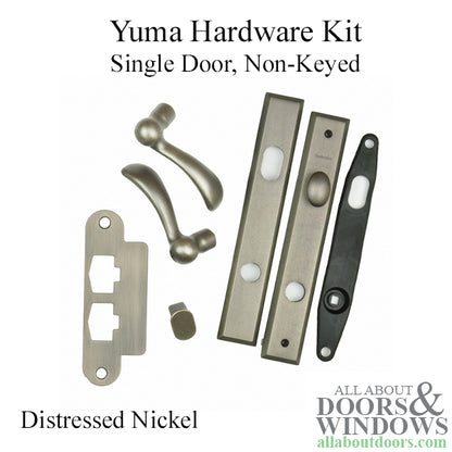 Andersen Yuma Single Door Hardware Kit - Active, Non-Keyed - Distressed Nickel