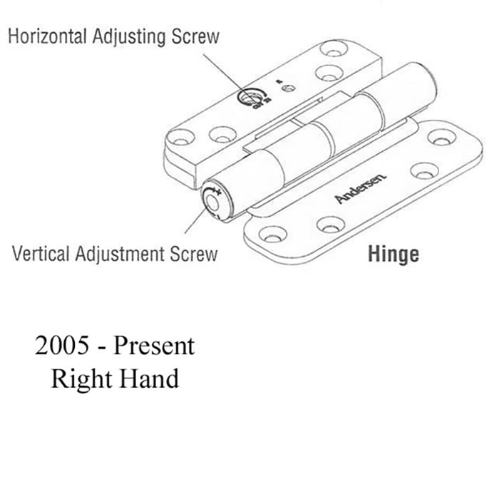 Andersen Single Hinge, Right Hand (2005-Present), Blemished - Black