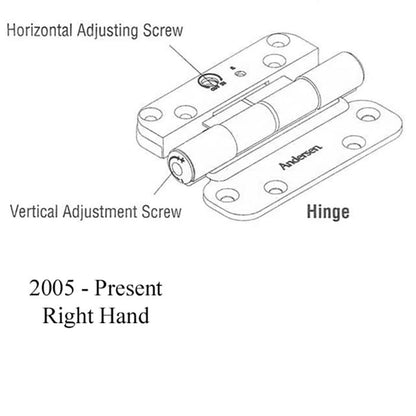 Andersen Single Hinge, Right Hand (2005-Present), Blemished - Black