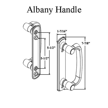 Andersen Frenchwood Gliding Doors - Handle - Albany - Left Interior/Right Exterior - Black - BLEMISHED